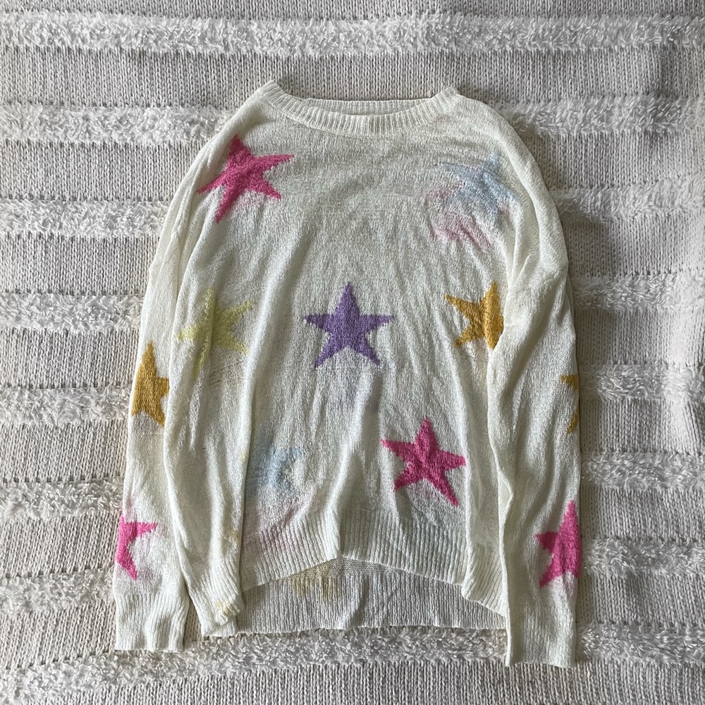 SOLD ON DEPOP- Aesthetic Pastel Star Sweater ⭐️